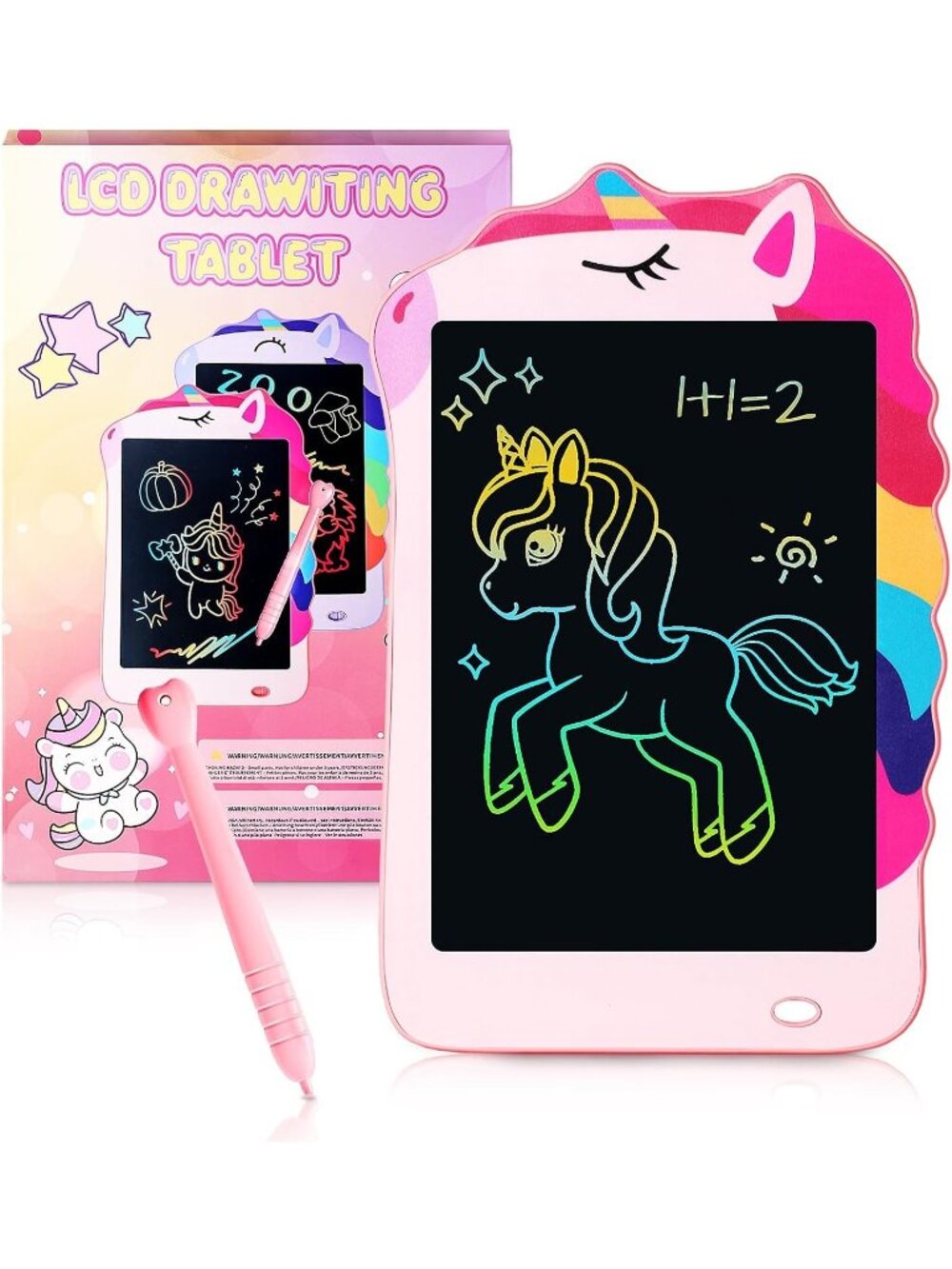 Unicorn Toys LCD Writing Tablet Colorful Toddler Drawing Board Doodle Pad 8.5"